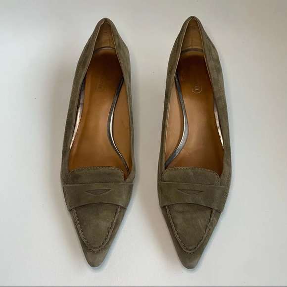 Coach Green Suede Loafer Low Heel - Picture 2 of 16